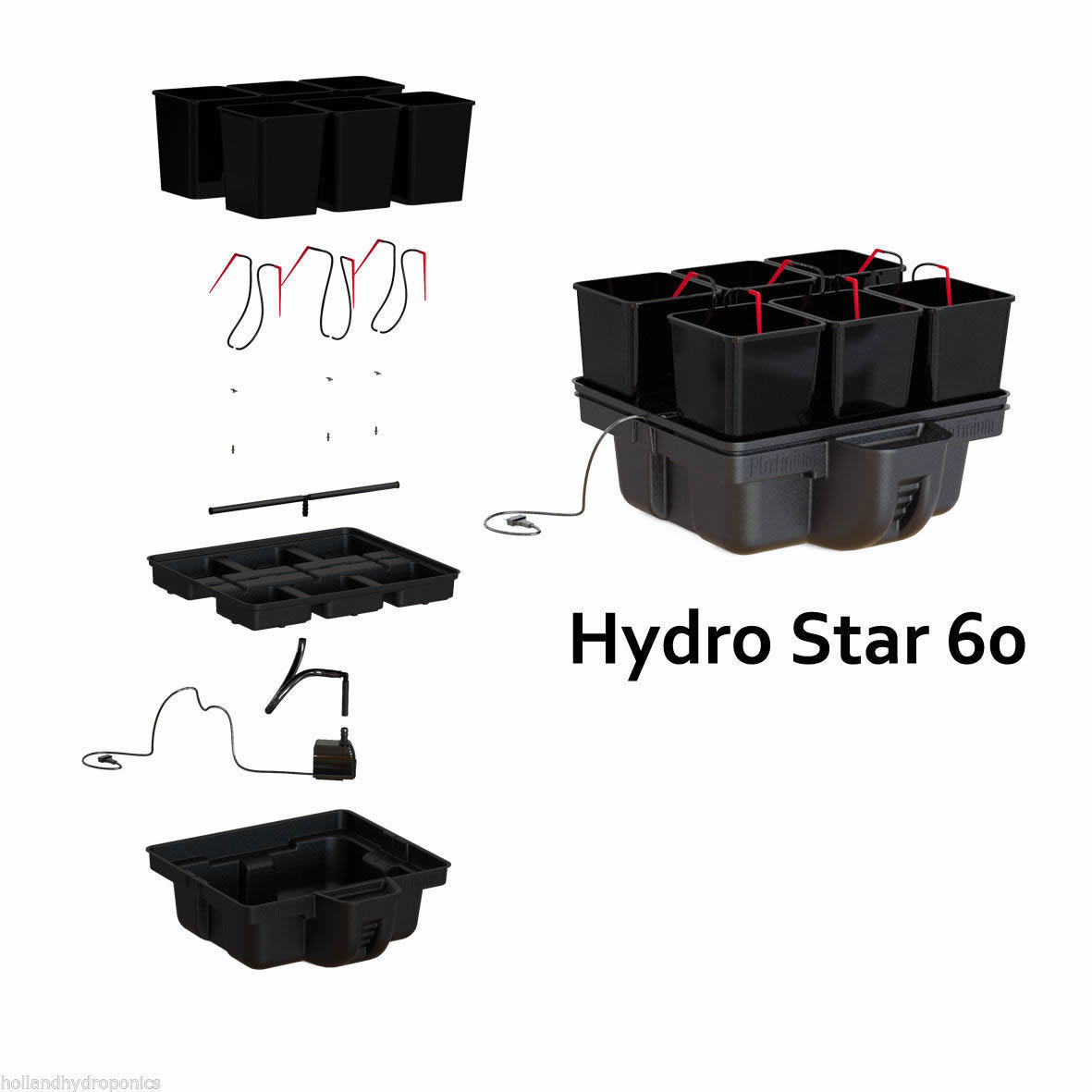 Platinium Hydroponics - HydroStar 60 (6 pots) - MJ 500, système