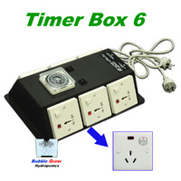 TIMER BOX 6 WITH 6 OUTPUTS 6X600W INDUSTRIAL HYDROPONICS FOR GROW TENT FAN ROOM