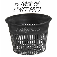 HIGH QUALITY HYDROPONICS BLACK GROWING NET MESH POT 3 INCH - 10 PACK GUARANTEE