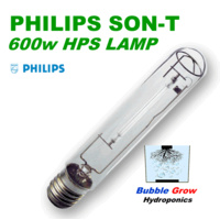 PHILIPS 600W SON-T AGRO HPS HIGH PRESSURE SODIUM WATTS LAMP LIGHT GLOBE