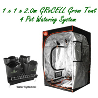 INDOOR GROW TENT 1X1X2M GroCELL AND 4 POT HYDROPONIC WATERING SYSTEM