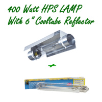 400W HPS HIGH PRESSURE SODIUM HYDROPONIC GROW LAMP AND 6" COOLTUBE REFLECTOR