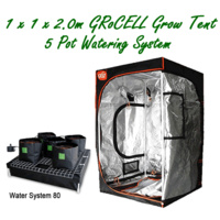 INDOOR GROW TENT 1X1X2M GroCELL AND WITH 5 POT HYDROPONIC WATERING SYSTEM