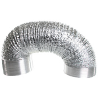DUCTING 6" x 6m FLEXIBLE LIGHT PROOF ALUMINIUM SILVER DUCT GROW TENT ROOM