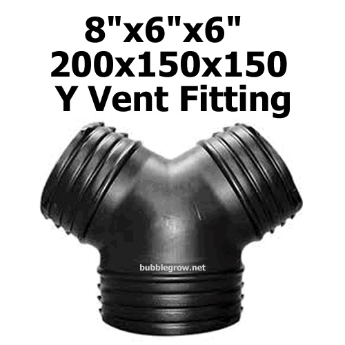 8"X6"x6" 200X150X150 Y DUCTING PIECE JOINER AIR COOLING VENTILATION FAN DUCT FIT