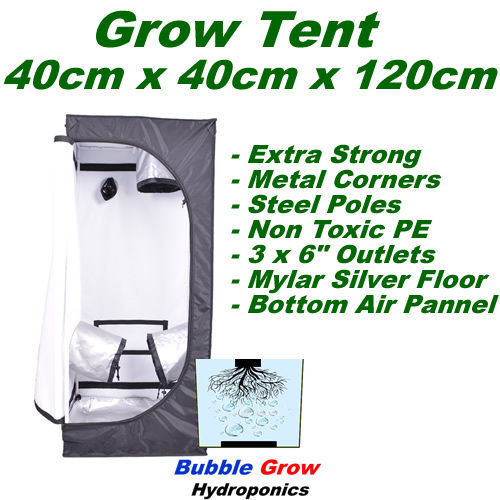 GROW TENT 40X40X120 DELUXE MYLAR REFLECTIVE INDOOR HYDROPONIC ROOM 40CM 120CM