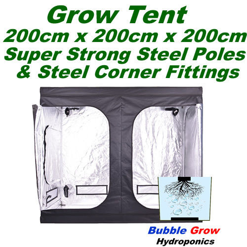 GROW TENT 200X200X200 DELUXE MYLAR REFLECTIVE INDOOR HYDROPONIC ROOM 2x2x2
