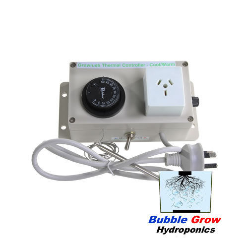 GROWLUSH THERMAL TEMPERATURE FAN CONTROLLER FOR HYDROPONICS SYSTEMS GROW TENTS 