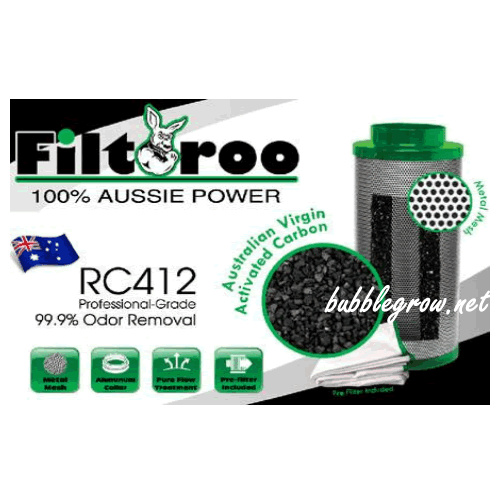 FILTAROO  4" (100MM) AIR ACTIVATED CARBON FILTER FOR HYDROPONICS GROW TENT ROOM