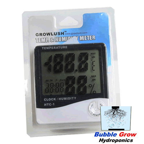 DIGITAL LCD THERMOMETER HYGROMETER CLOCK TEMPERATURE HUMIDITY 4 GROW TENT