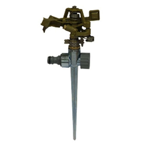 HOLMAN METAL IMPACT LAWN GARDEN SPRINKLER ON METAL SPIKE