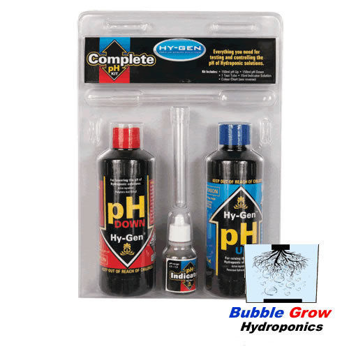 PH COMPLETE TESTER KIT UP AND DOWN HY-GEN ADJUSTMENT MOVE NON TOXIC HYGEN