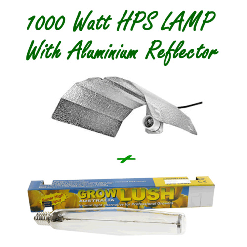1000W HPS HIGH PRESSURE SODIUM HYDROPONIC GROW TENT LAMP AND ALUMINUM REFLECTOR