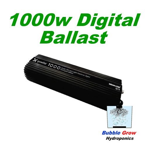 GROWLITE 1000W DIGITAL BALLAST MH/HPS DIMMABLE FAN COOLED GROWLUSH 