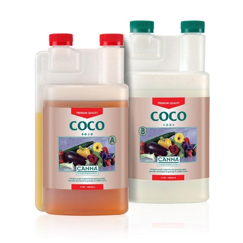 CANNA COCO A&B 2X1L HYDROPONIC NUTRIENTS FOR USE WITH COCO GROWING MEDIUM