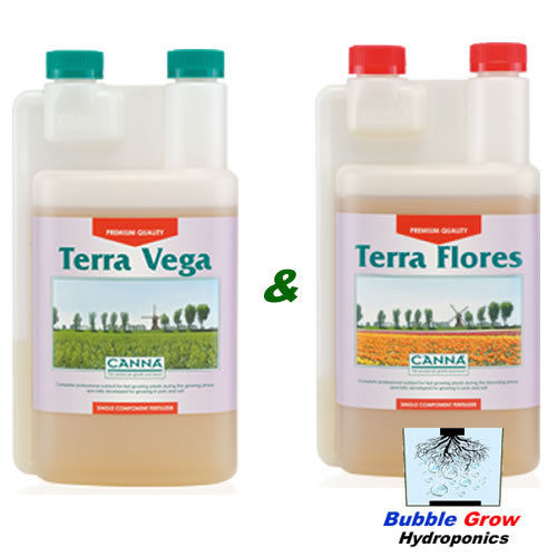CANNA TERRA VEGA & FLORES 1L HYDROPONIC NUTRIENTS FRESH NEW AND IN DATE