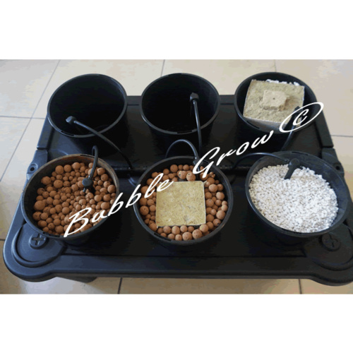 Bubble Grow 6 Pot Hydroponic System Top Feed Bubbleponic DWC NTF Growing Kit