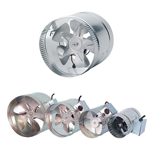 INLINE VENTILATION EXHAUST FAN 6"/150MM METAL BLADE 25W VENT DUCT INCH EXTRACTOR