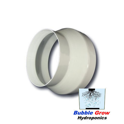 REVERSIBLE WHITE 6" (150MM) - 4" (100MM)  DUCTING REDUCER CONNECTOR FITTING