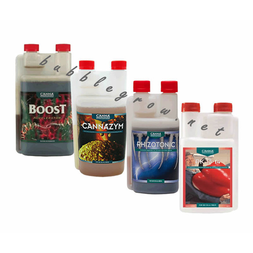 CANNA 1L COMBO - BOOST ACCELERATOR + CANNAZYM + RHIZOTONIC + PK 13-14 ADDITIVES