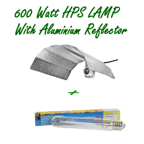 600W HPS HIGH PRESSURE SODIUM HYDROPONIC GROW TENT LAMP AND ALUMINUM REFLECTOR