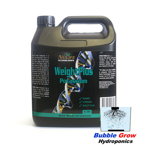 WEIGHT PLUS 4L POTASSIUM HYDROPONIC NUTRIENTS FLOWER STIMULANT INCREASE YEILDS