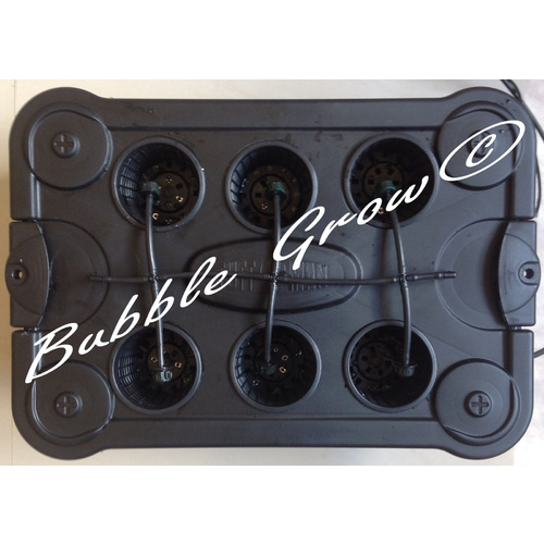 BUBBLE GROW 6 TOP FEED DRIP HYDROPONICS SYSTEM NFT DWC PLANT HERB GROWING KIT 