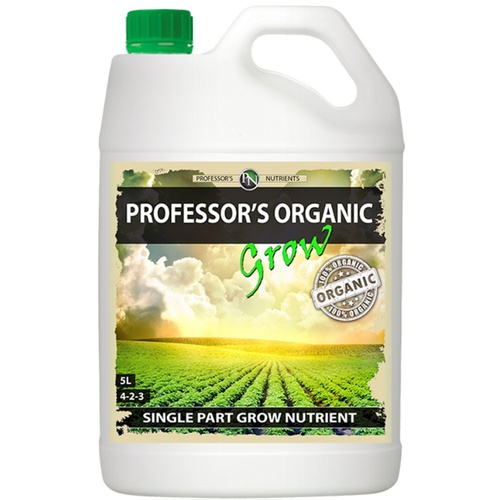 PROFESSOR'S ORGANIC GROW 5L GROWTH HYDROPONIC GROWING NUTRIENTS